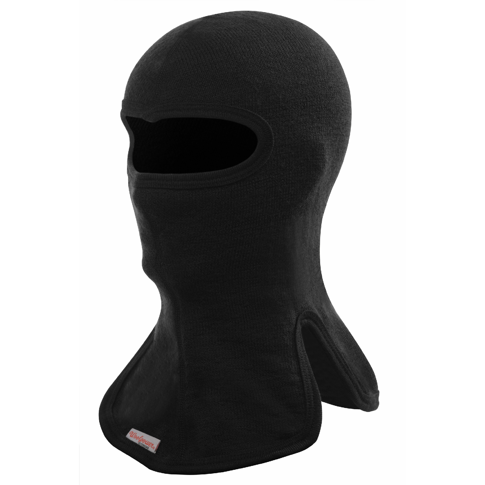 balaclava-400-black-isolated Framsida av svart balaclava. Namn på produkt Balaclava 400